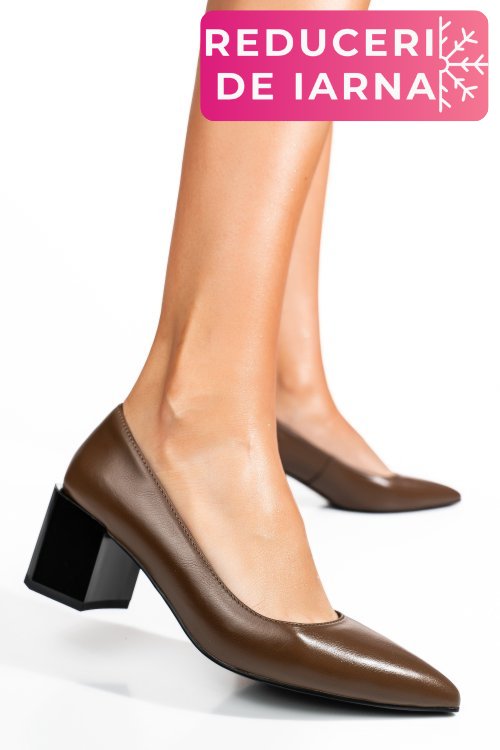 Pantofi khaki piele naturala xpct24001