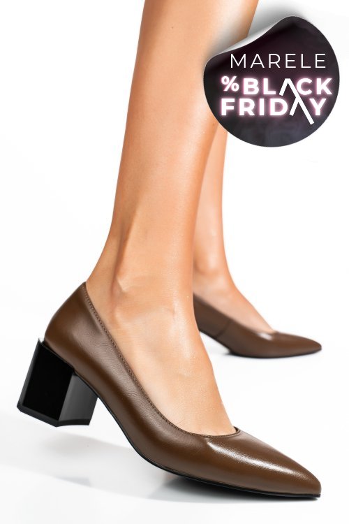 Pantofi khaki piele naturala xpct24001