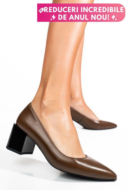 Pantofi khaki piele naturala xpct24001