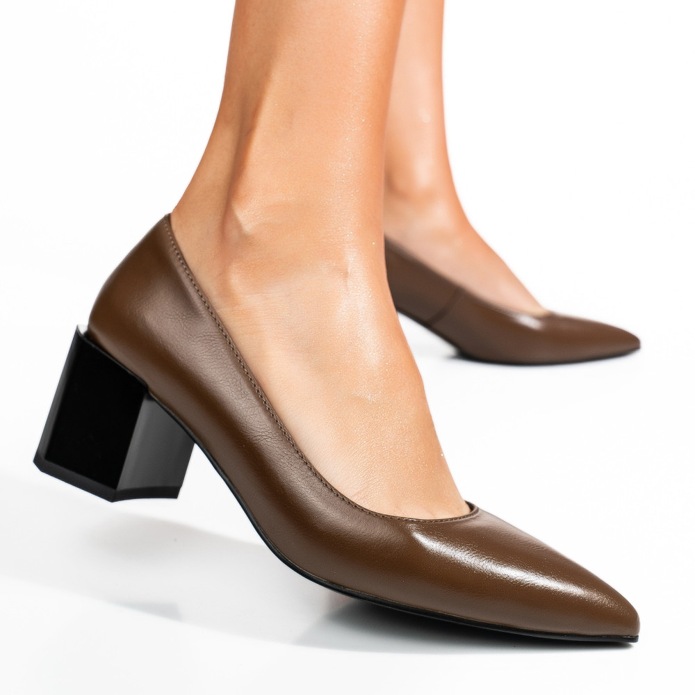 PANTOFI KHAKI PIELE NATURALA XPCT24001