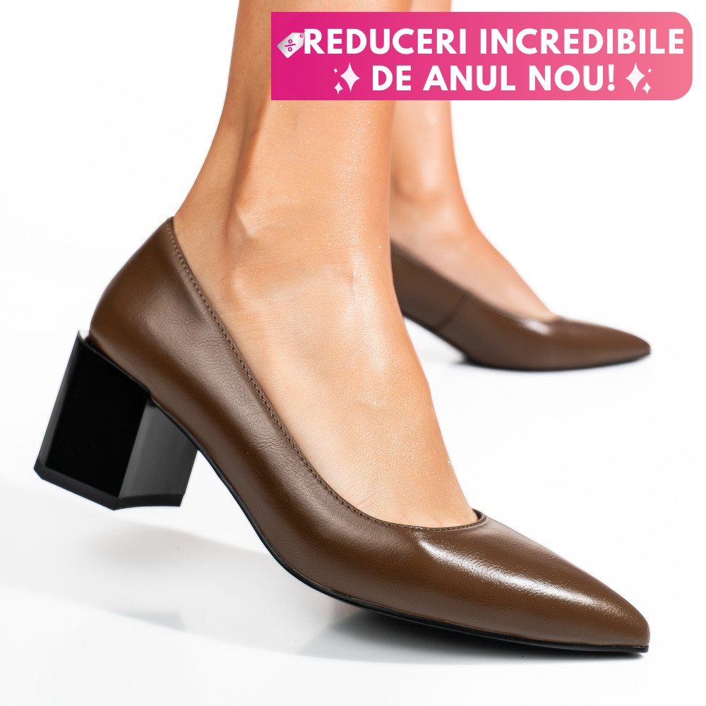 PANTOFI KHAKI PIELE NATURALA XPCT24001