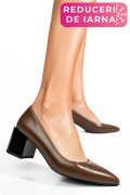 PANTOFI KHAKI PIELE NATURALA XPCT24001