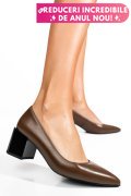 PANTOFI KHAKI PIELE NATURALA XPCT24001