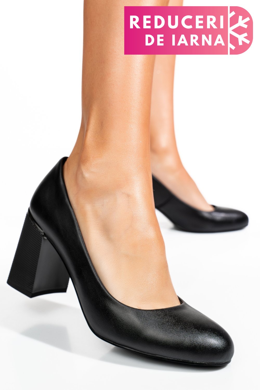 PANTOFI NEGRI PIELE NATURALA XPCT24003