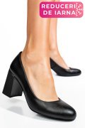 PANTOFI NEGRI PIELE NATURALA XPCT24003