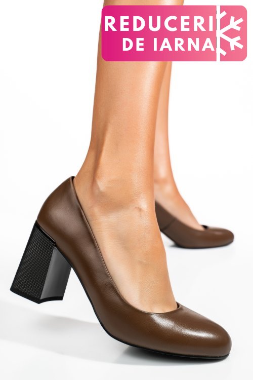 Pantofi khaki piele naturala  xpct24003