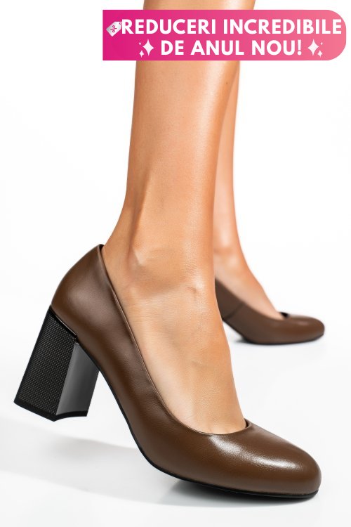 Pantofi khaki piele naturala  xpct24003