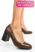 PANTOFI KHAKI PIELE NATURALA  XPCT24003