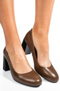 PANTOFI KHAKI PIELE NATURALA  XPCT24003