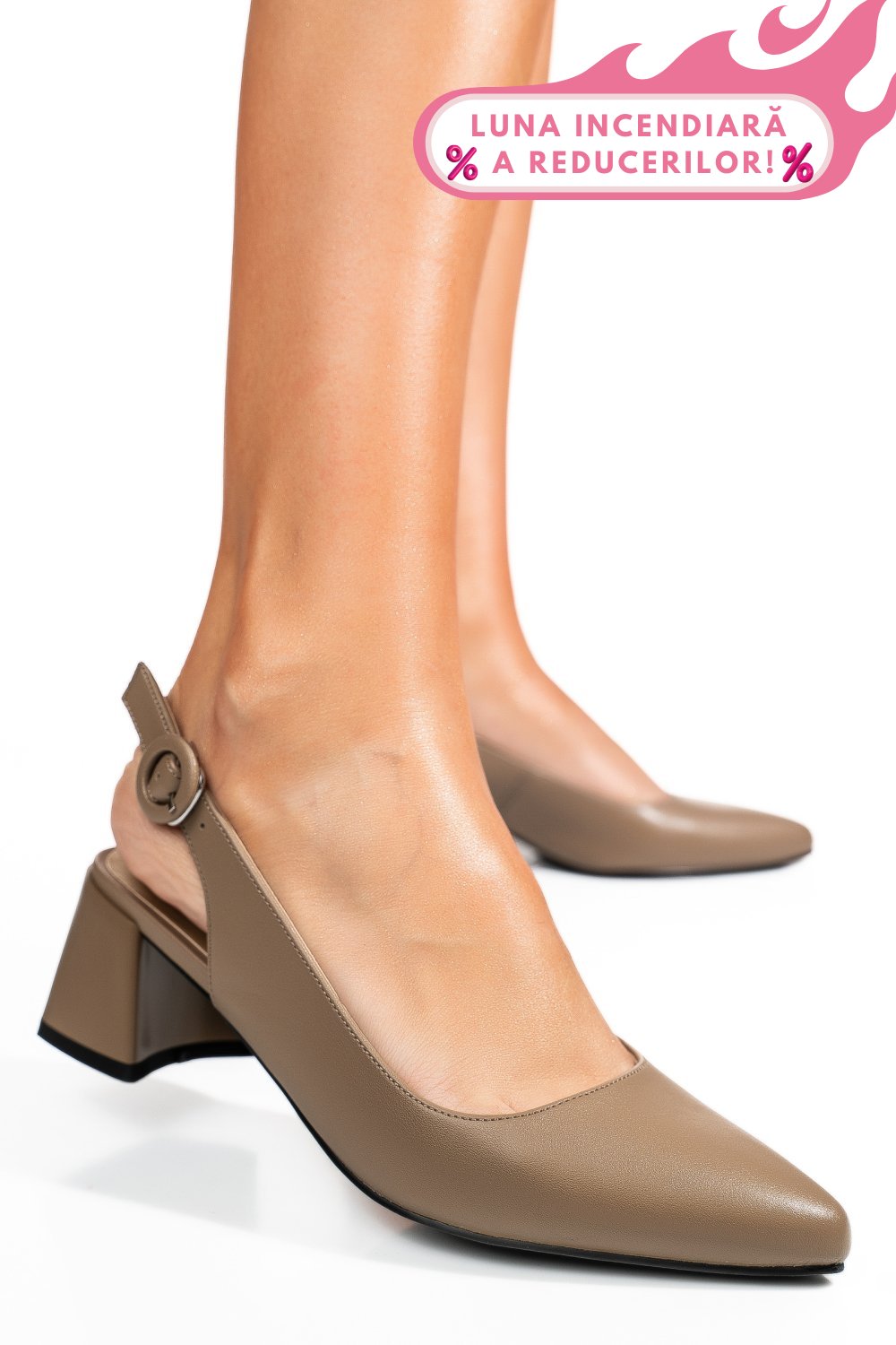 PANTOFI KHAKI PIELE NATURALA TPCN6409