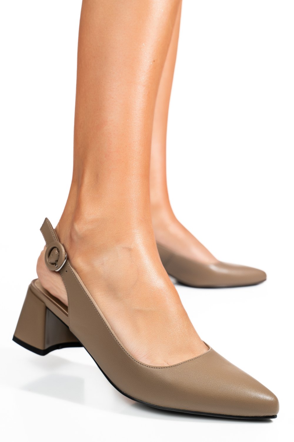 PANTOFI KHAKI PIELE NATURALA TPCN6409