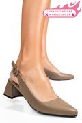 PANTOFI KHAKI PIELE NATURALA TPCN6409