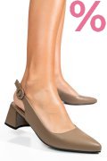 PANTOFI KHAKI PIELE NATURALA TPCN6409