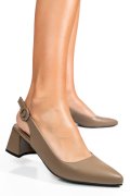 PANTOFI KHAKI PIELE NATURALA TPCN6409