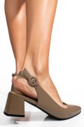 PANTOFI KHAKI PIELE NATURALA TPCN6409
