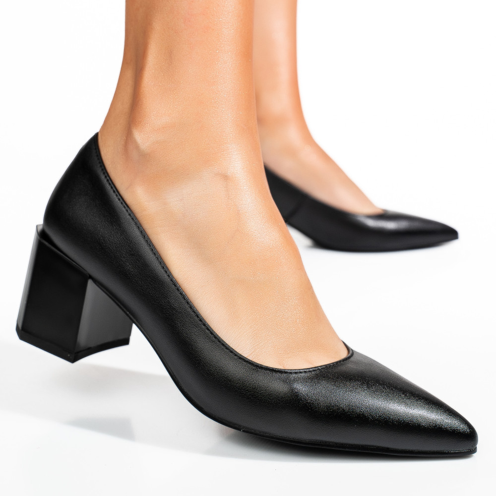 PANTOFI NEGRI PIELE NATURALA XPCT24001