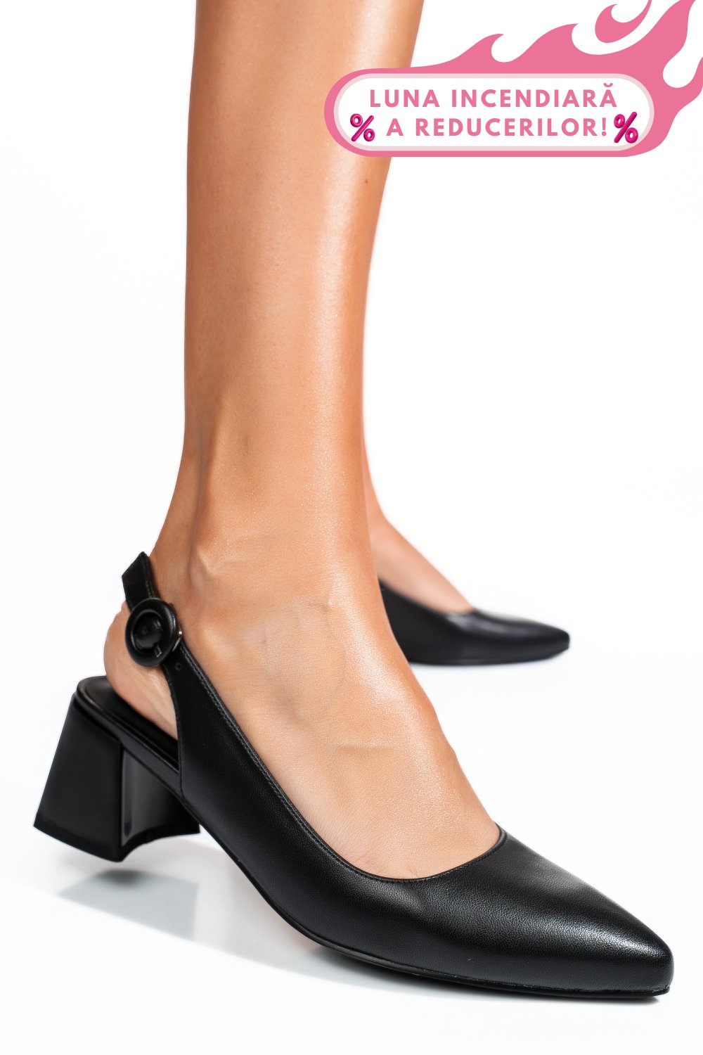 PANTOFI NEGRI PIELE NATURALA TPCN6409