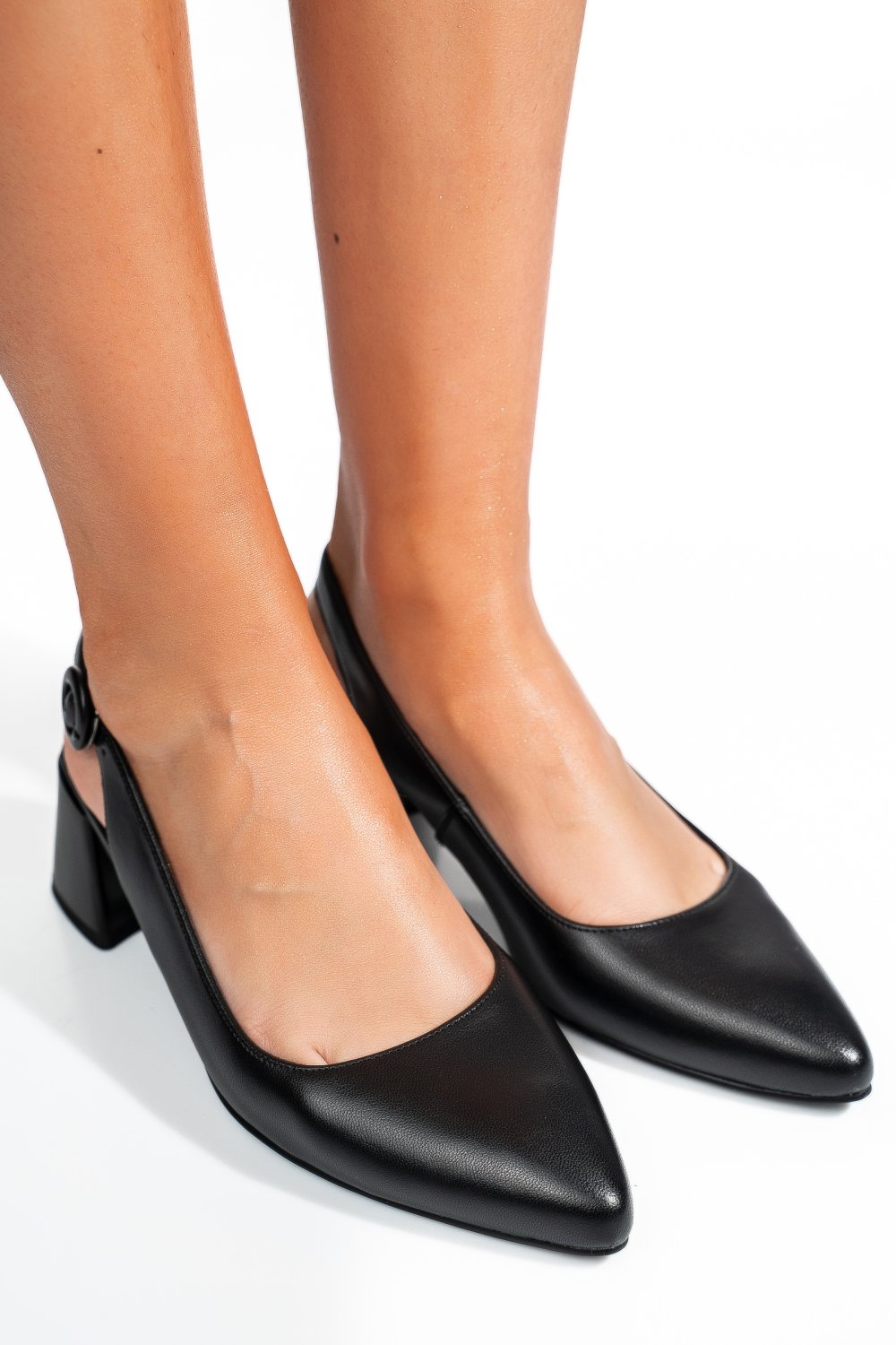 PANTOFI NEGRI PIELE NATURALA TPCN6409