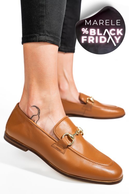 Mocasini maro piele naturala tima823