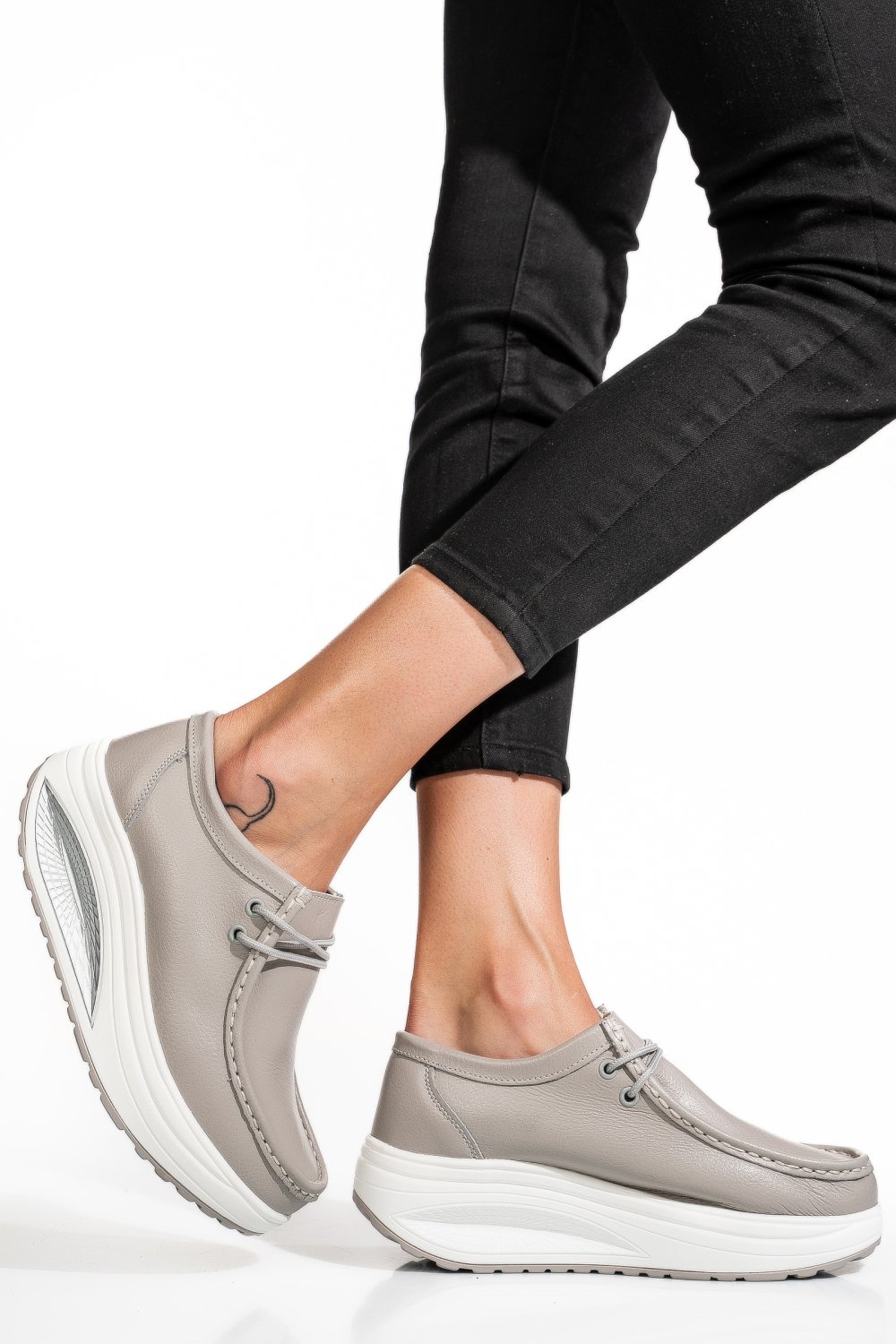 PANTOFI SPORT GREY PIELE NATURALA FSP003-1807
