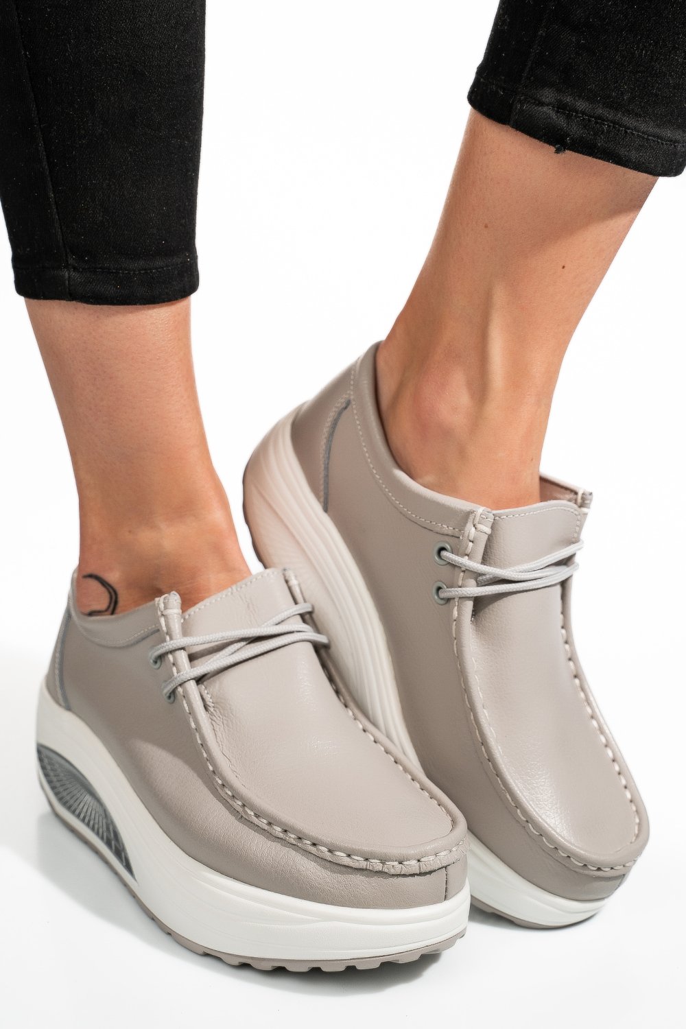 PANTOFI SPORT GREY PIELE NATURALA FSP003-1807