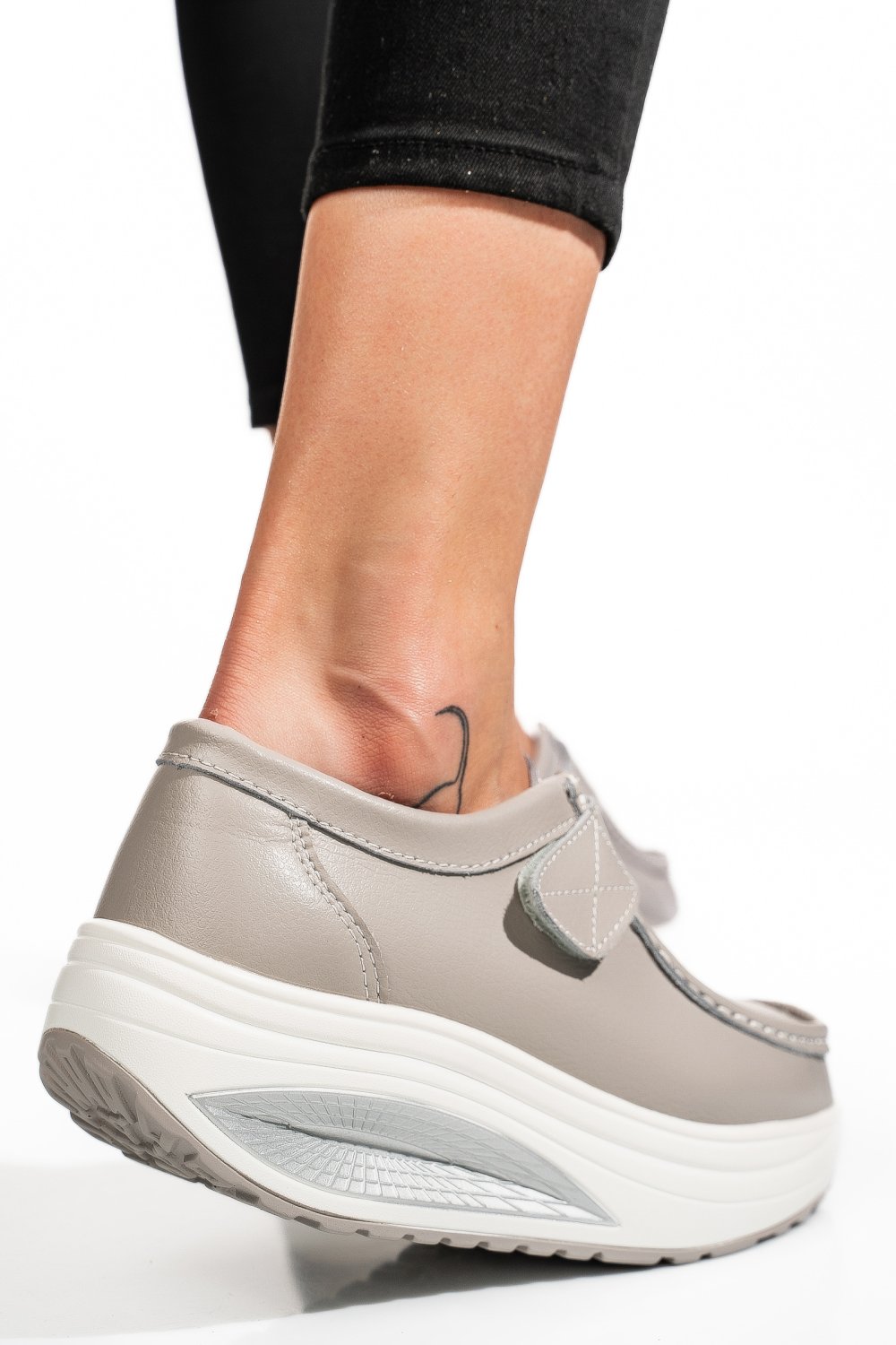 PANTOFI SPORT GRI PIELE NATURALA FSP003-001