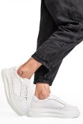 PANTOFI SPORT ALL WHITE PIELE NATURALA ASPW429