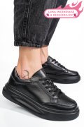 PANTOFI SPORT NEGRI PIELE NATURALA ASPW429