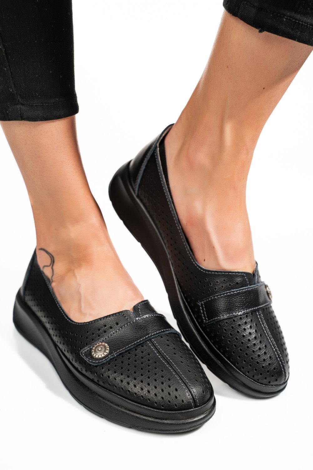 MOCASINI NEGRI PIELE NATURALA JSPY3951