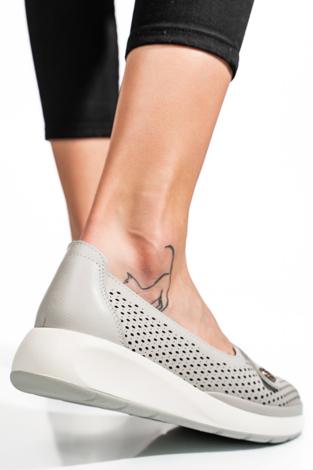 MOCASINI GRI PIELE NATURALA JSPY3951