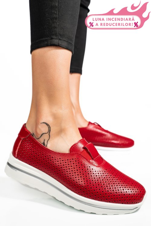 Espadrile rosii piele naturala xsph3011