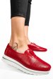 Espadrile rosii piele naturala xsph3011