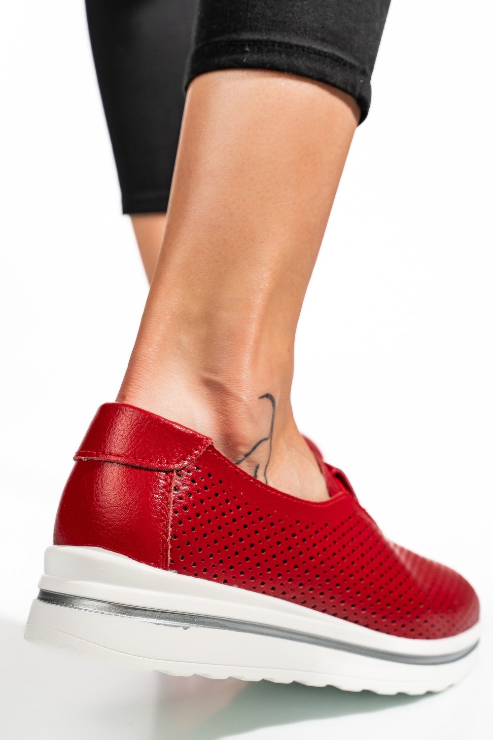 ESPADRILE ROSII PIELE NATURALA XSPH3011