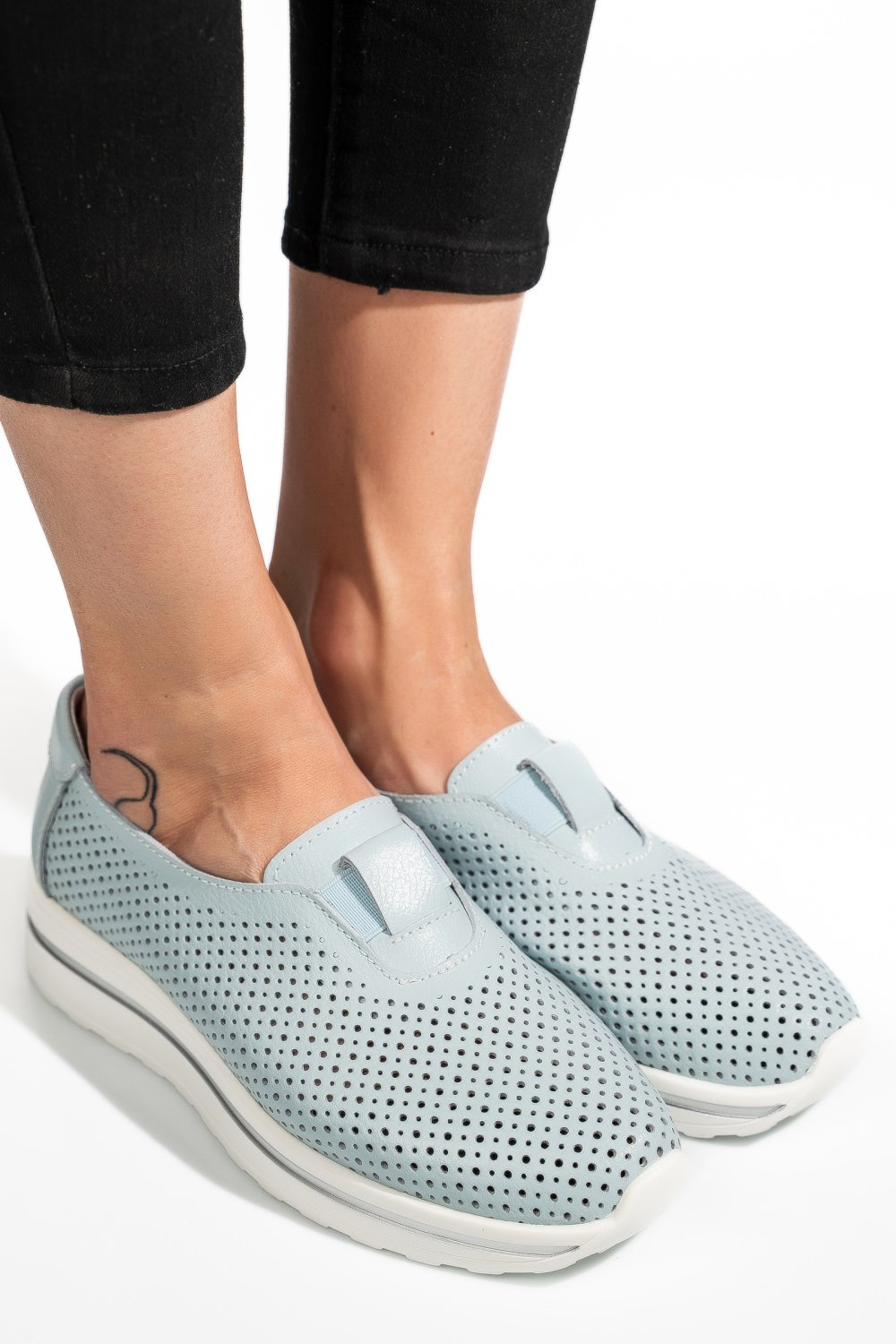 ESPADRILE ALBASTRE PIELE NATURALA XSPH3011