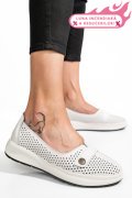 MOCASINI ALBI PIELE NATURALA JSPY3951