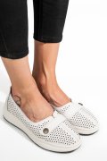 MOCASINI ALBI PIELE NATURALA JSPY3951
