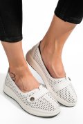 MOCASINI ALBI PIELE NATURALA JSPY3951