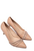 PANTOFI BEJ PIELE NATURALA TPCN6405