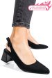 Pantofi negri piele naturala intoarsa tpcn6409