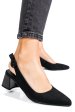 Pantofi negri piele naturala intoarsa tpcn6409
