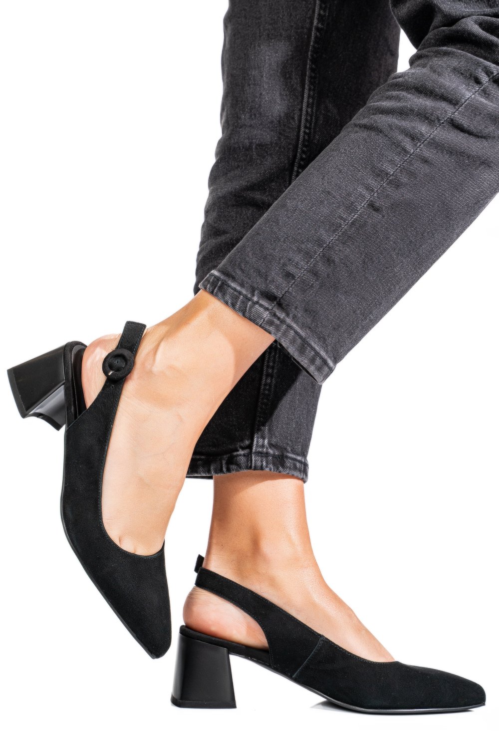 PANTOFI NEGRI PIELE NATURALA INTOARSA TPCN6409