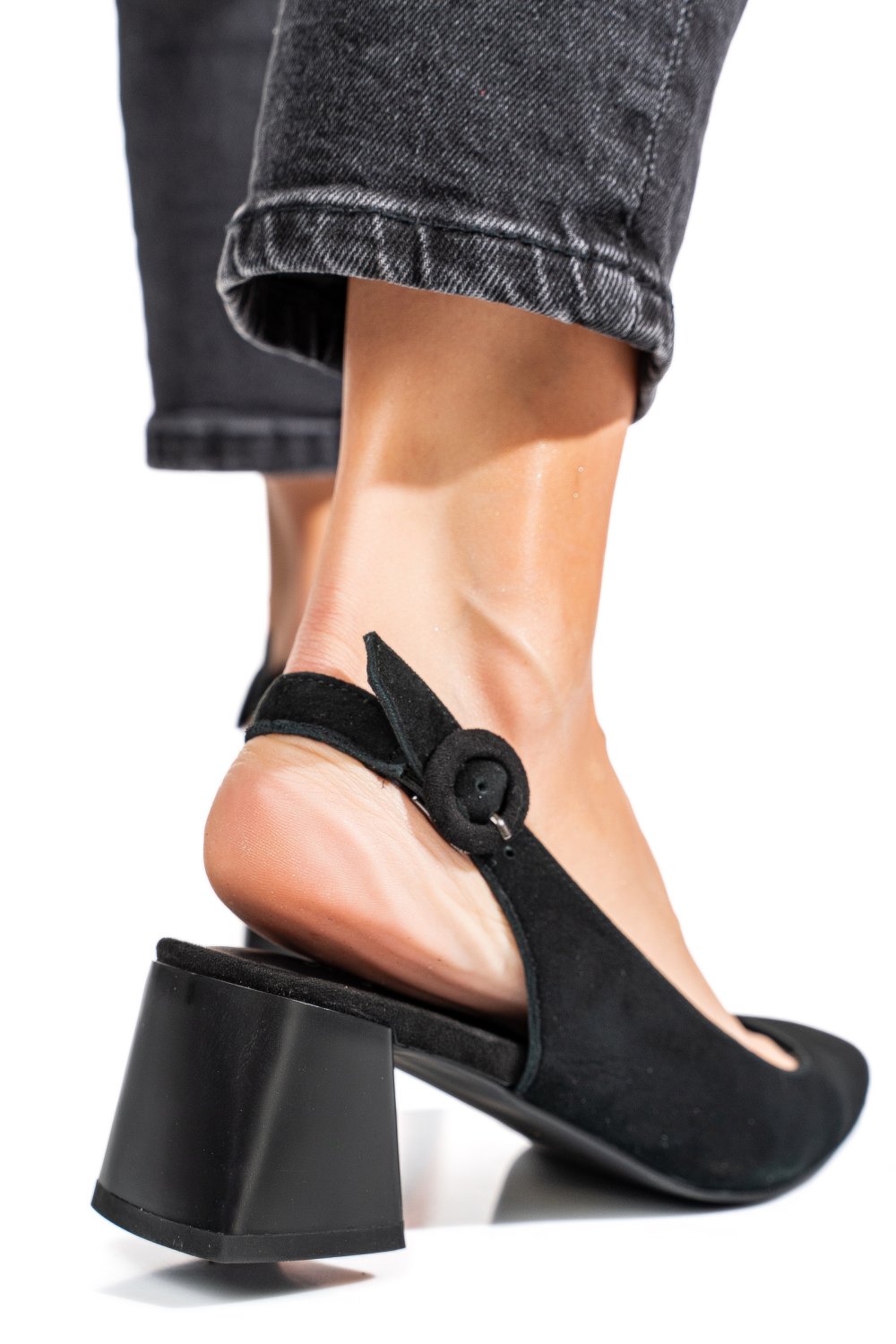 PANTOFI NEGRI PIELE NATURALA INTOARSA TPCN6409