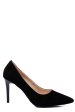 Pantofi negri piele naturala intoarsa spcn4002