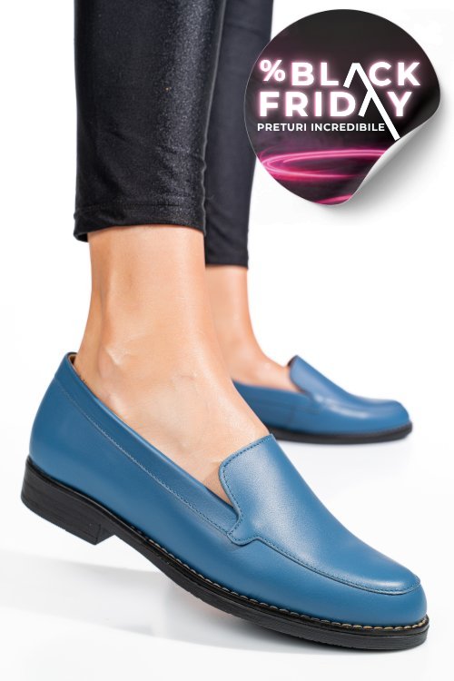 Mocasini bleumarin piele naturala 1pc110