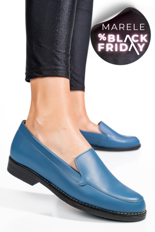 Mocasini bleumarin piele naturala 1pc110