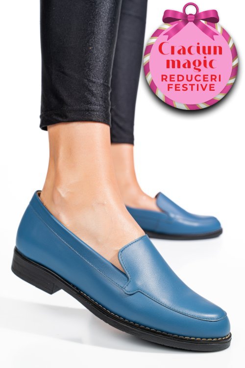 Mocasini bleumarin piele naturala 1pc110