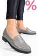 Mocasini gri deschis piele naturala 1pc110