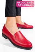 MOCASINI ROSII PIELE NATURALA 1PC110