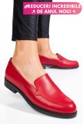 MOCASINI ROSII PIELE NATURALA 1PC110