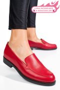 MOCASINI ROSII PIELE NATURALA 1PC110